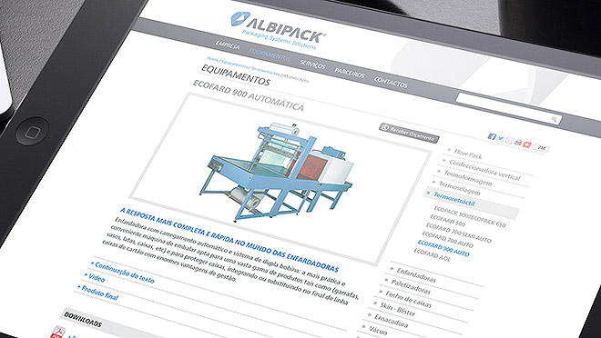 Web site creation and web design Albipack